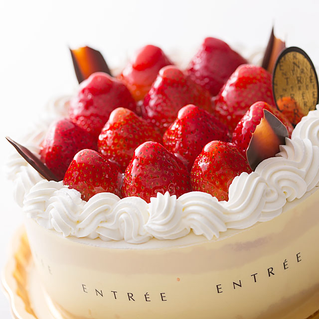 苺の生デコレーションケーキ６号 菓子工房アントレ Entree